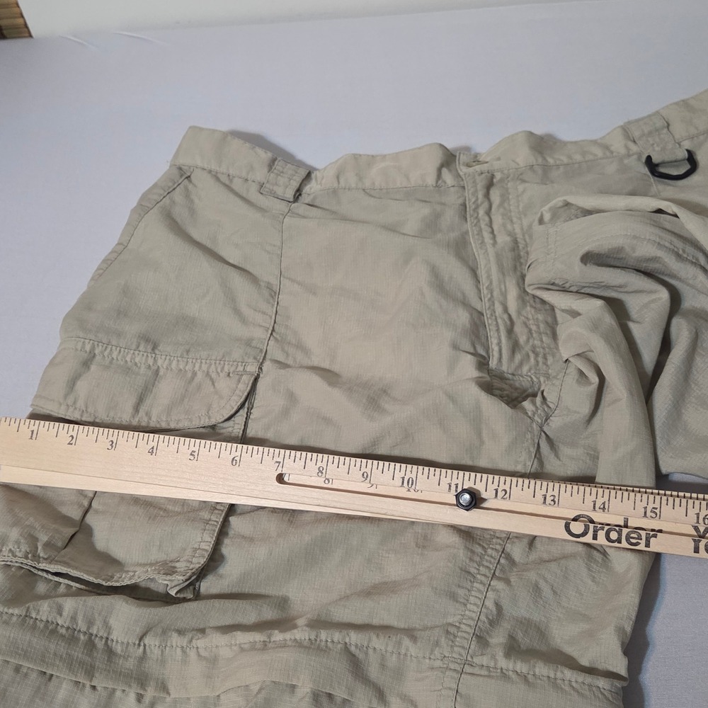 Columbia PFG Convertible Pants Mens XL Tan Fishing Cargo Zip Off Leg - Picture 9 of 10